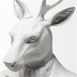Mercana Mozart White Resin Decorative Deer Bust in a White Suit