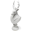 Mercana Mozart White Resin Decorative Deer Bust in a White Suit