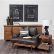 Mercana Colburne I Brown Leather Body Wood/Iron Frame Club Chair