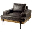 Mercana Colburne I Brown Leather Body Wood/Iron Frame Club Chair