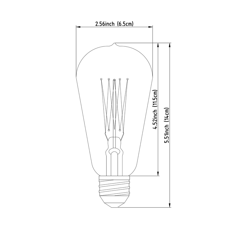 Mercana Filament Teardrop E26 40W 5.5
