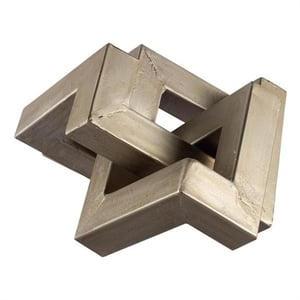 Mercana Link I 7&quot Silver Metal Link Decorative Object