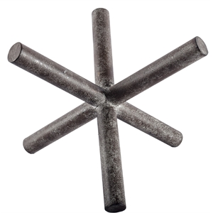 Mercana Astericks III 4.8H Black Metal decor object