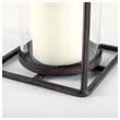 Mercana Kingston I Large Rustic Black Metal Framed Table Candle Holder