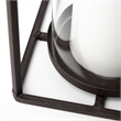Mercana Kingston I Large Rustic Black Metal Framed Table Candle Holder