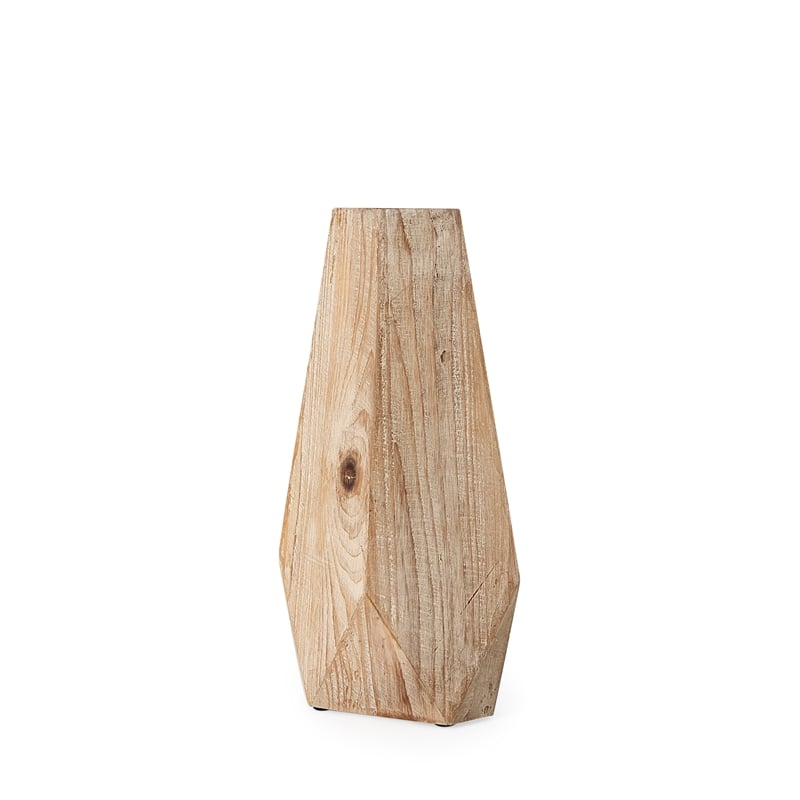 Mercana Allen II Small Natural Wooden Base Oval Vase