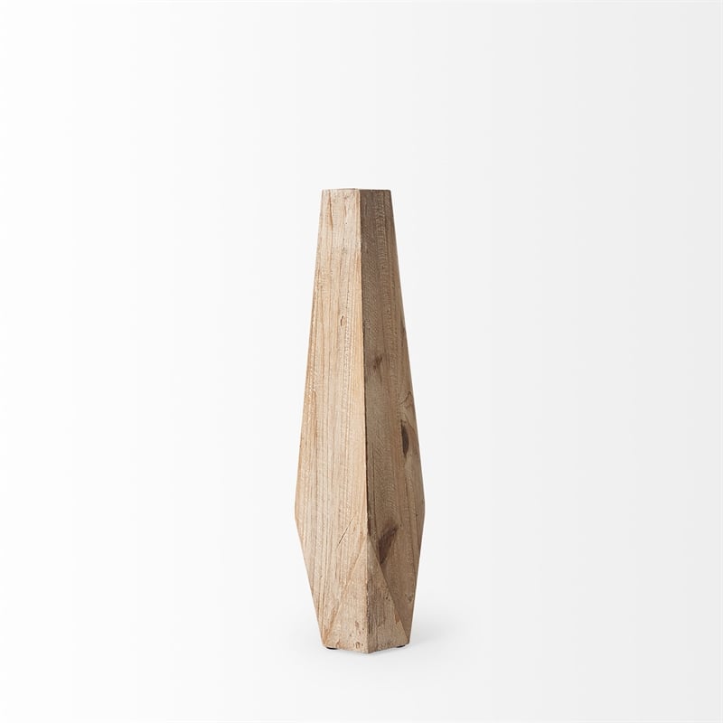 Mercana Allen II Small Natural Wooden Base Oval Vase