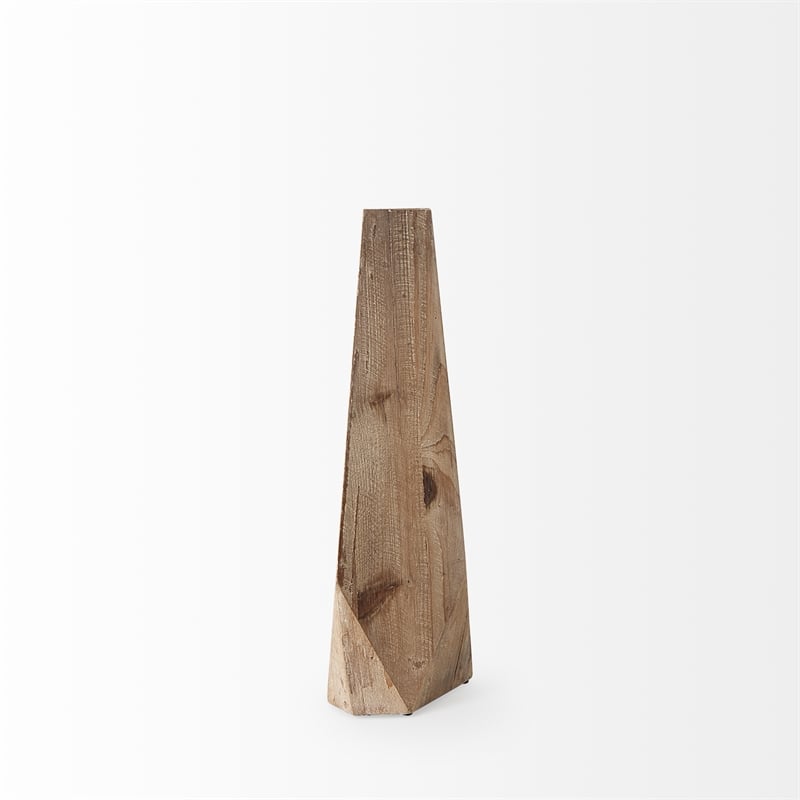 Mercana Allen II Small Natural Wooden Base Oval Vase