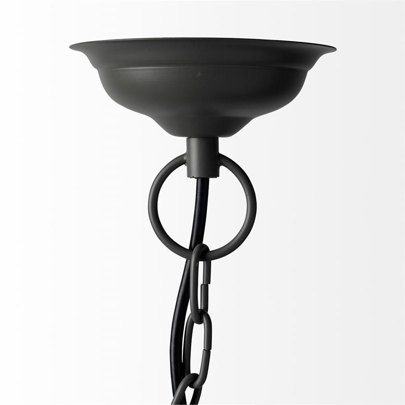 Mercana Coolie Metal Mesh-Style 4 Bulb Chandelier in Black