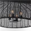Mercana Coolie Metal Mesh-Style 4 Bulb Chandelier in Black