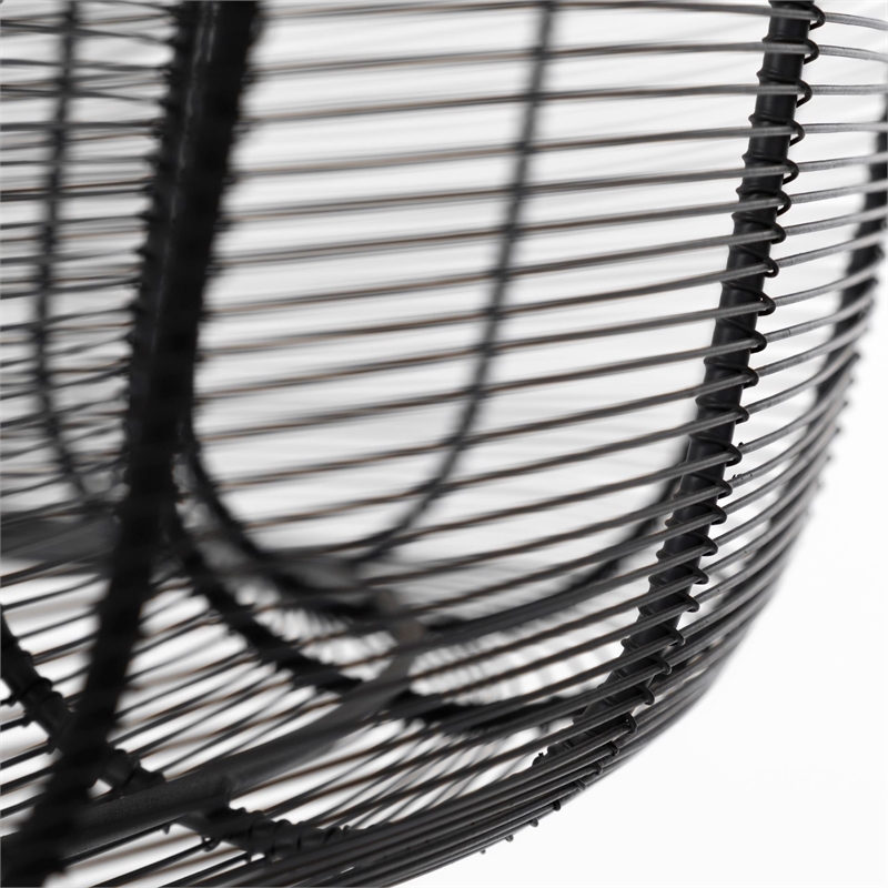 Mercana Coolie Metal Mesh-Style 4 Bulb Chandelier in Black