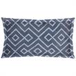 Mercana Boswell III 13 x 21 Blue/Gray Fabric Diamond Patterned Pillow Cover
