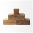 Mercana Rubik Rustic Brown Decorative Wood Cube Sculpture