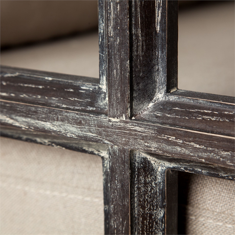 Mercana Skylar I Off White Fabric Covered Cushioned Demi-Lune Wooden Frame Chair