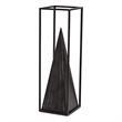 Mercana Memphis I Large Square Framed 3-D Black Metal Pyramid