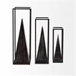 Mercana Memphis II Medium Black Metal Framed 3-D Pyramid