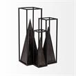 Mercana Memphis II Medium Black Metal Framed 3-D Pyramid