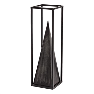 Mercana Memphis II Medium Black Metal Framed 3-D Pyramid