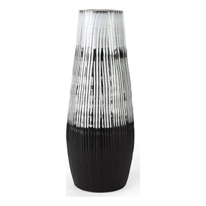 Mercana Tanami I Tall Dark Brown/White Decorative Ceramic Vase