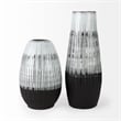 Mercana Tanami I Tall Dark Brown/White Decorative Ceramic Vase