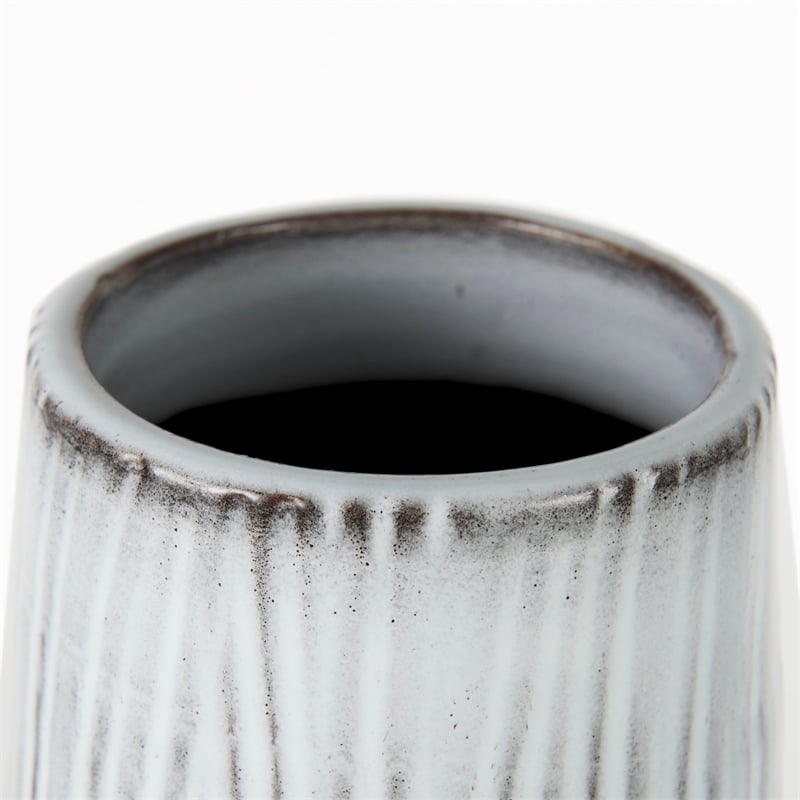 Mercana Tanami I Tall Dark Brown/White Decorative Ceramic Vase