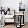 Mercana Tanami II Short Dark Brown/White Glazed Ceramic Vase