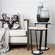 Mercana Tanami II Short Dark Brown/White Glazed Ceramic Vase