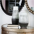 Mercana Tanami II Short Dark Brown/White Glazed Ceramic Vase