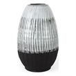 Mercana Tanami II Short Dark Brown/White Glazed Ceramic Vase