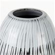 Mercana Tanami II Short Dark Brown/White Glazed Ceramic Vase