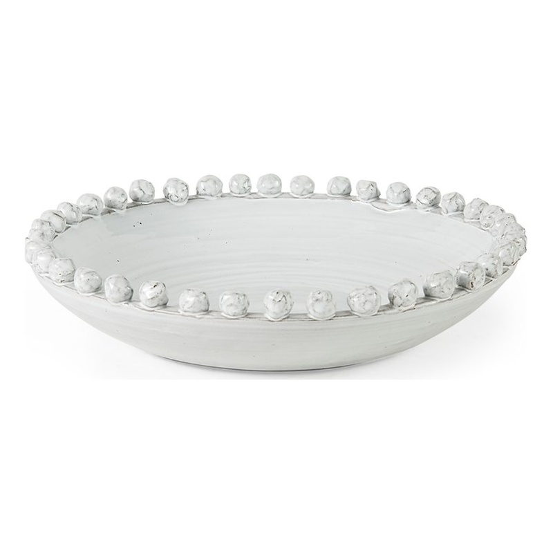 Mercana Basin Large Off White Ceramic Decorative Bowl