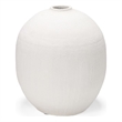 Mercana Karakum I Short White Textured Ceramic Vase