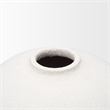 Mercana Karakum I Short White Textured Ceramic Vase