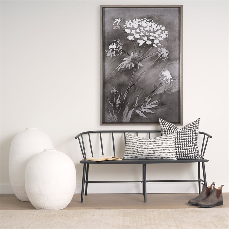 Mercana Karakum I Short White Textured Ceramic Vase