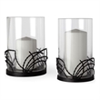 Mercana Cutlass I Set of Two Black Metal Base Table Candle Holders