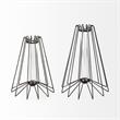 Mercana Madeline II Large Gunmetal Gray Metal Glass Test Tube Vase