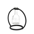 Mercana Monica I Short Black Metal Glass Bottle Vase