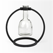 Mercana Monica I Short Black Metal Glass Bottle Vase