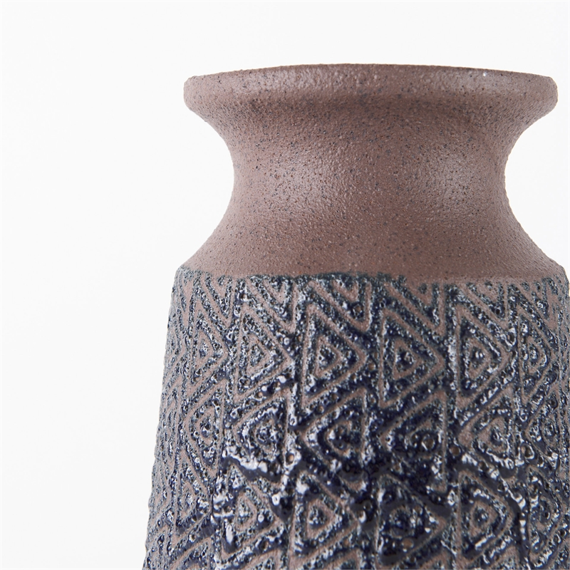Mercana Sefina III Large Brown/Black Patterned Ceramic Vase