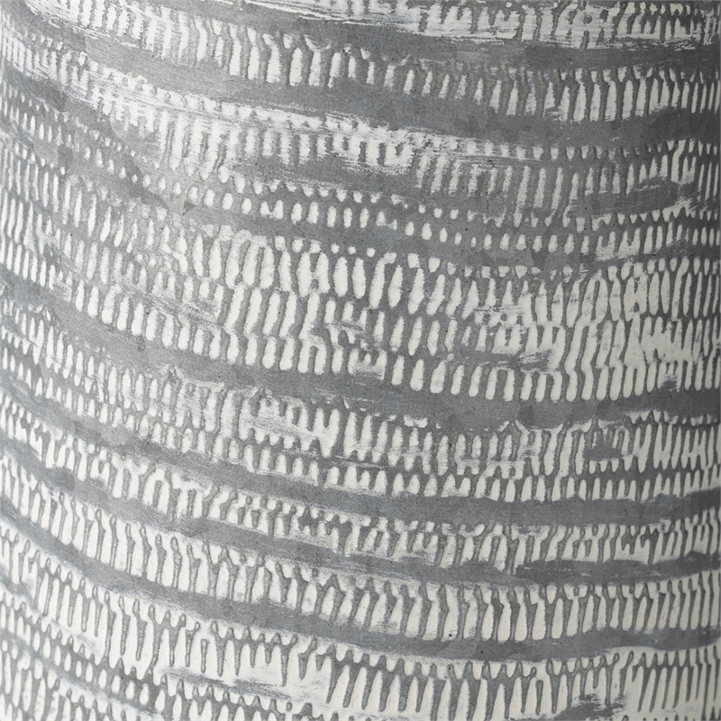 Mercana Serena II Large Gray/White Textured Metal Jug