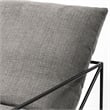 Mercana Leonidas Gray Fabric Wrap Black Metal Frame Accent Chair