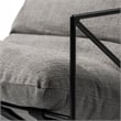 Mercana Leonidas Gray Fabric Wrap Black Metal Frame Accent Chair