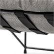 Mercana Leonidas Gray Fabric Wrap Black Metal Frame Accent Chair