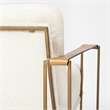 Mercana Watson Cream Fabric Wrap Gold Metal Frame Accent Chair