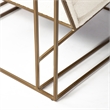 Mercana Watson Cream Fabric Wrap Gold Metal Frame Accent Chair