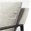 Mercana Guilia I Fabric Lounge Chair with Black Metal Base in Frost Gray