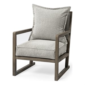 Mercana Sherlock I Frost Fabric Accent Chair in Gray