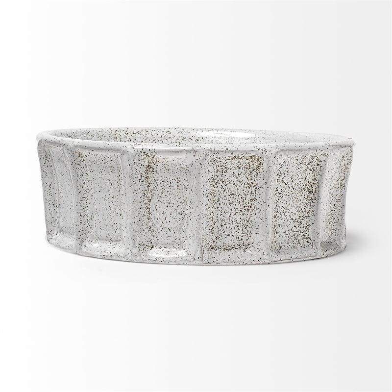 Mercana Furniture Silone Small Ceramic Bowl in White