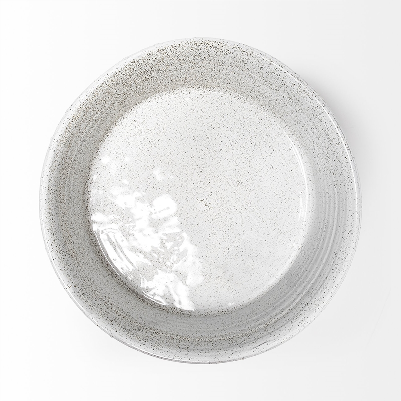 Mercana Furniture Silone Large Ceramic Bowl in White