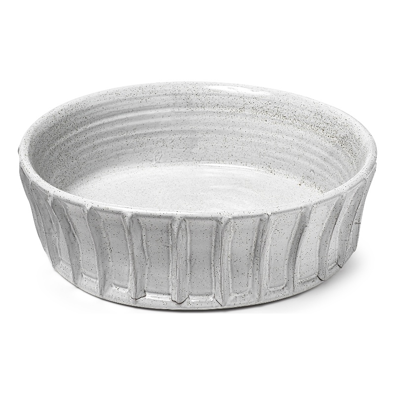 Mercana Furniture Silone Large Ceramic Bowl in White
